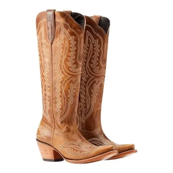 ARIAT Women’s CASANOVA SHADES OF GRAIN Snip Toe Tall Western/Cowboy BOOTS | NEW - Picture 4 of 16